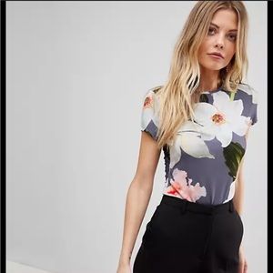 Ted Baker Elijae Chatsworth Bloom Tee Shirt Top Short Sleeve